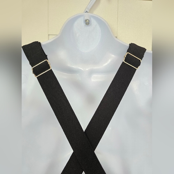 NWOT Collectif Kayden Black Bengaline Dungaree Overalls XXS - Picture 11 of 11